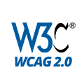 Logo do WCAG 2.0 - Diretrizes de Acessibilidade para Conteúdo Web
