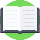 Legislação Tributária: Caderno aberto com um pequeno círculo verde ao fundo