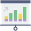 LDO: O ícone ilustra uma lousa de projetor e dentro possui um gráfico horizontal