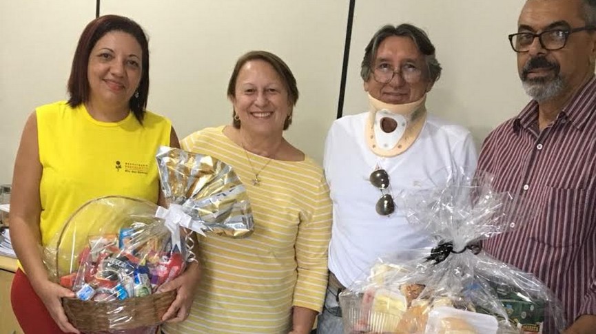 Na foto à esquerda Claudinea, Elizabeth Bousquet, Nelio Tavares e Coronel Sergio Pinto