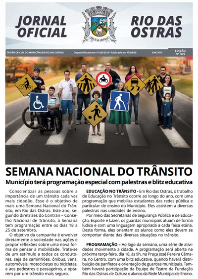 Capa da última edição do Jornal Oficial
