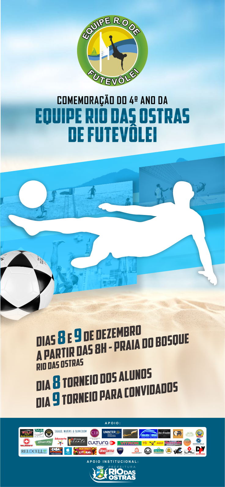 Comemoração do 4º Ano da Equipe Rio das Ostras de Futevôlei
