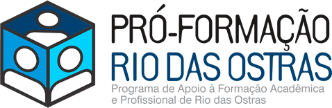 Logo Pró-Formação Rio das Ostras - Programa de Apoio à Formação Acadêmica e Profissional de Rio das Ostras