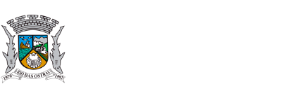 Brasão de Governo e ao lado o texto Rio das Ostras Prefeitura