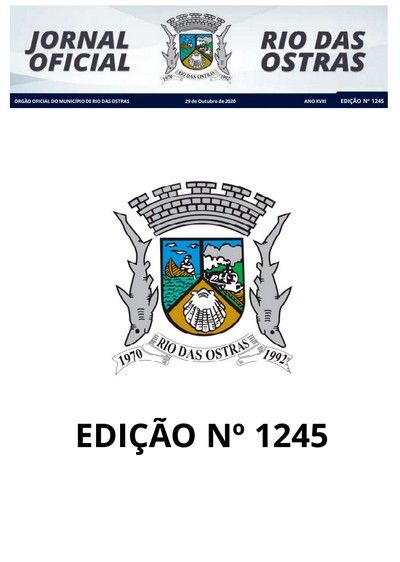 Capa da última edição do Jornal Oficial