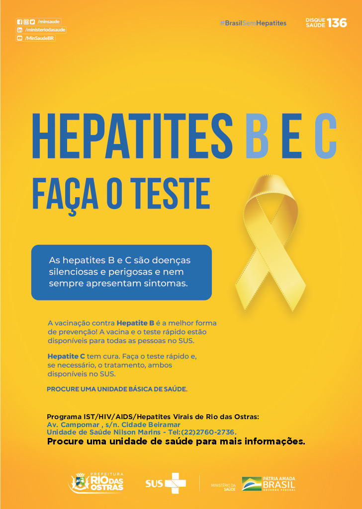 Hepatites B e C - Faça o teste