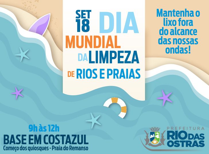18 de Setembro - Dia Mundial da Limpeza de Rios e Praias