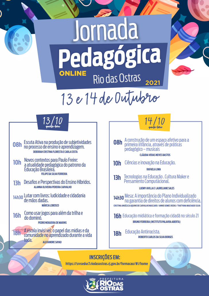 Jornada Pedagógica - 13 e 14 de outubro de 2021