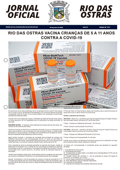 Capa da última edição do Jornal Oficial