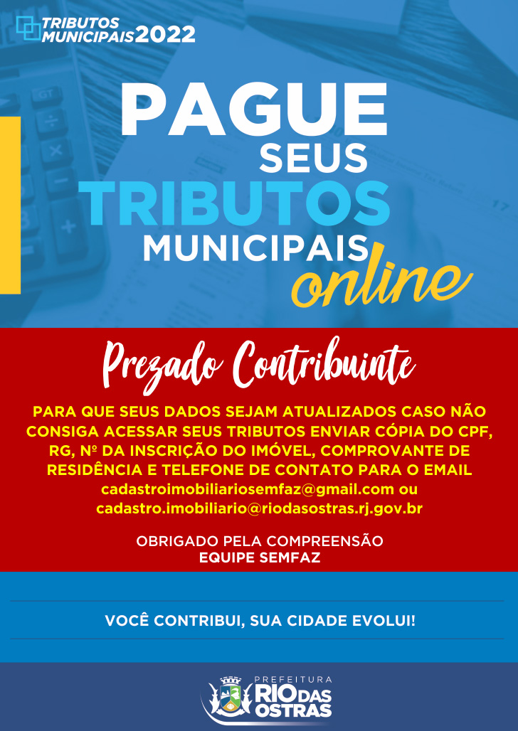 Aviso aos contribuintes 2022