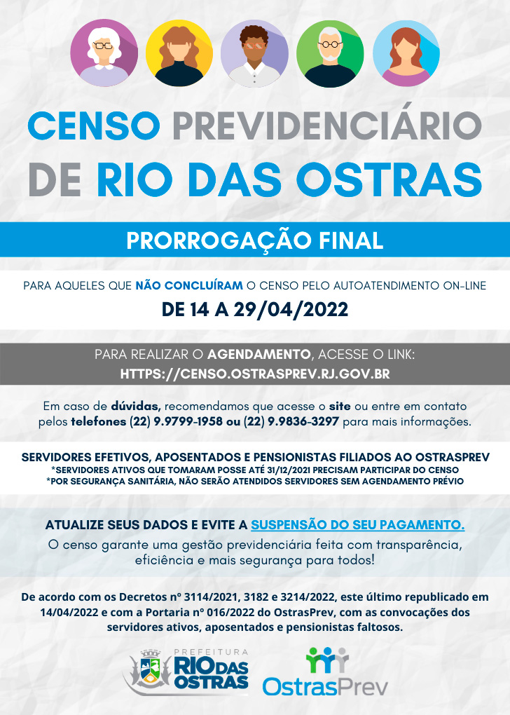 Censo Previdenciário de Rio das Ostras 2022