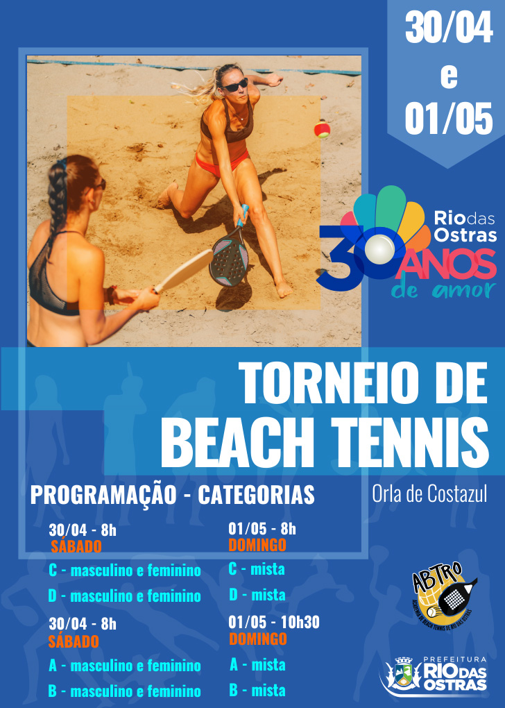 Sábado de sol é ideal para prática de Beach Tennis - Orla Rio