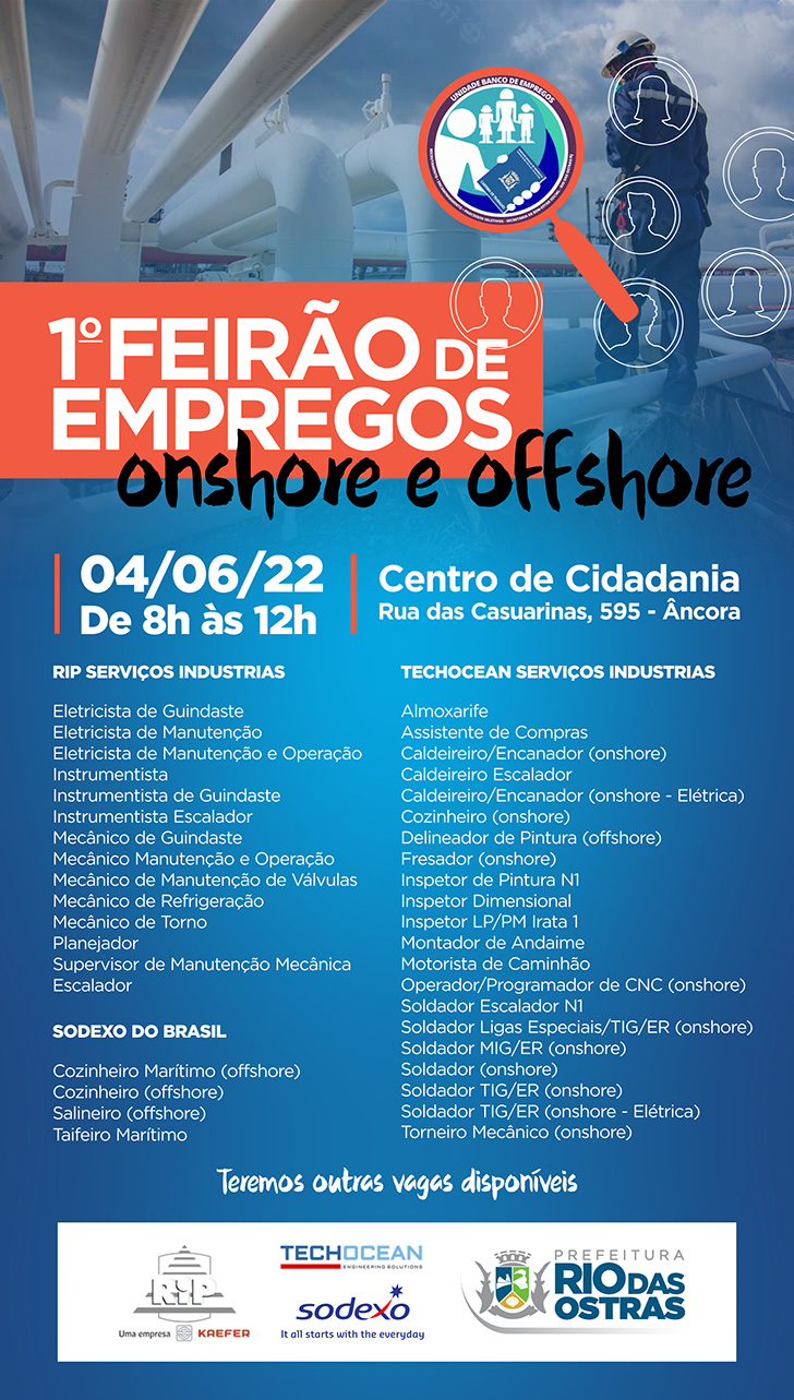 1º Feirão de Empregos Onshore e Offshore 2022