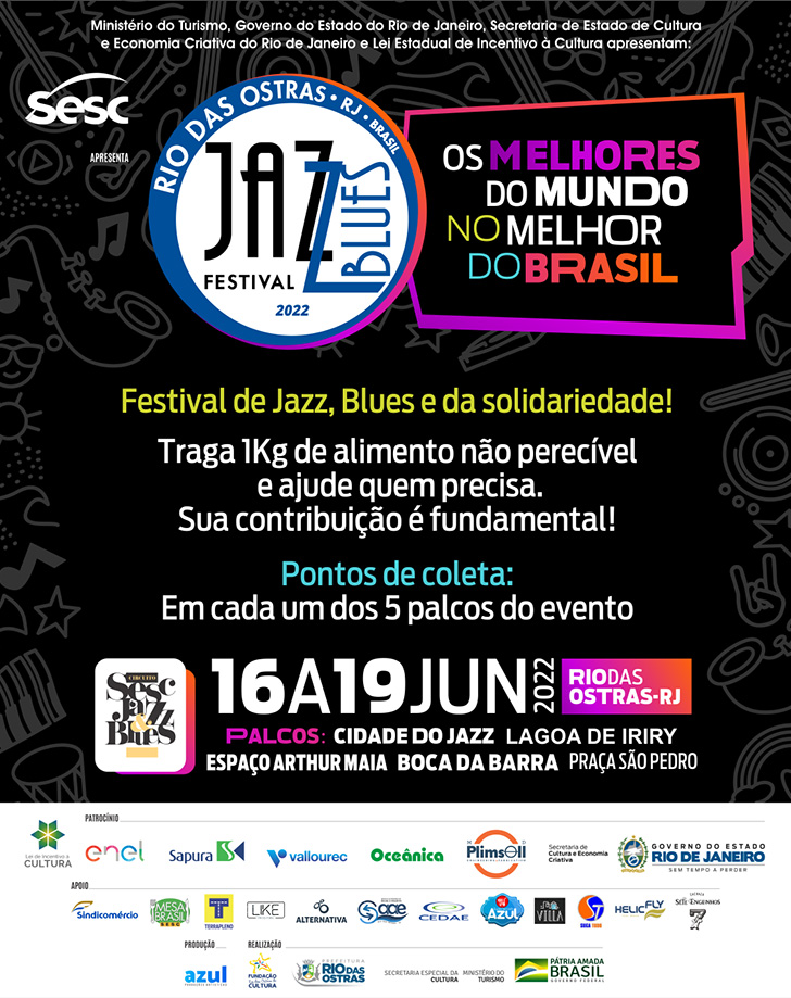 Programação Rio das Ostras Jazz & Blues Festival 2022