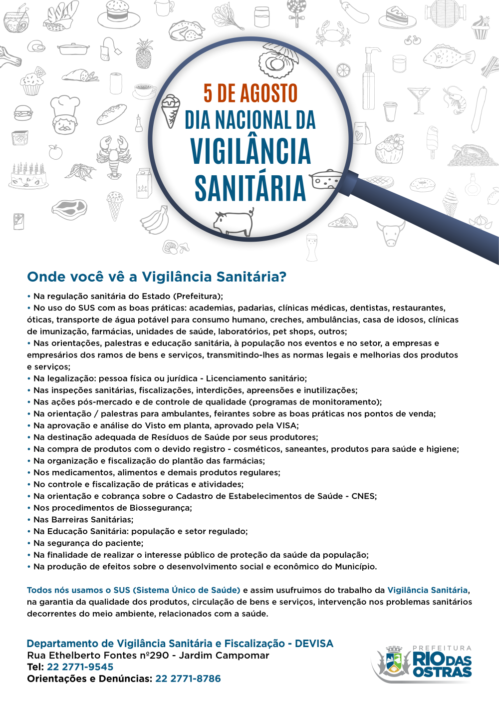 5 de Agosto - Dia Nacional da Vigilância Sanitária