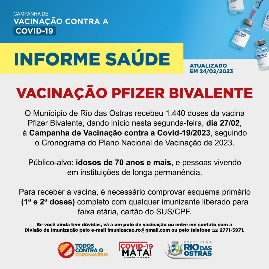 27-02 - 6 Informe Saúde - VACINAÇÃO PFIZER BIVALENTE