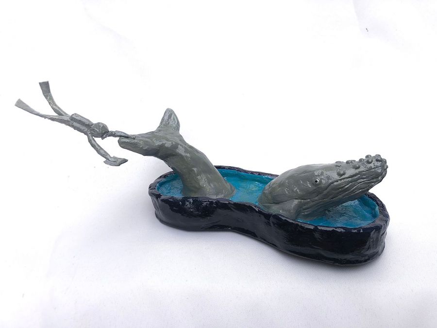 Reprodução da escultura da Praça da Baleia