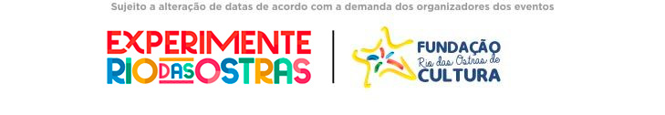 Imagem de rodapé do site com logo do Experimente Rio das Ostras e da Fundação Rio das Ostras de Cultura.