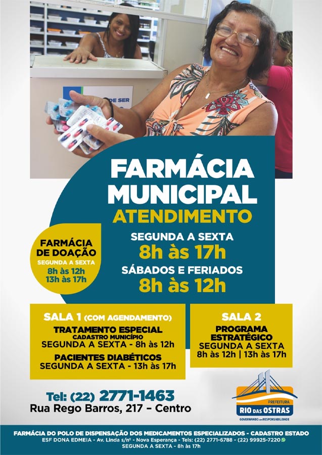 Farmácia Municipal - Horário de Atendimento