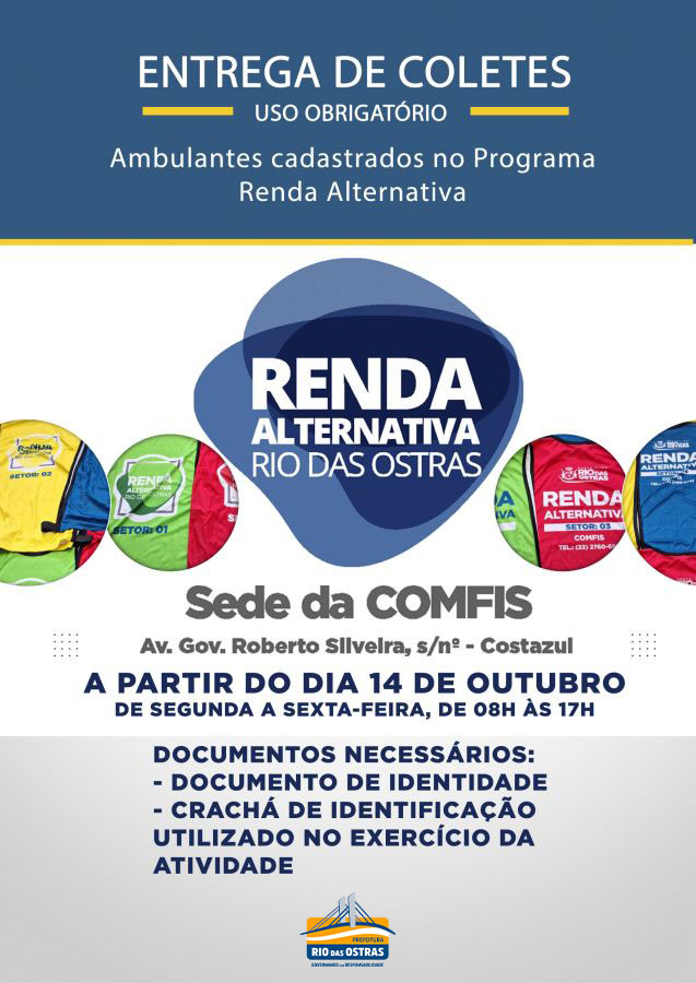 Renda Alternativa Entrega de Coletes
