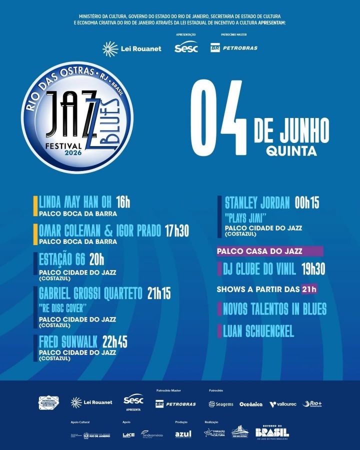 Patrocinadores Jazz e Blues - Rio das Ostras