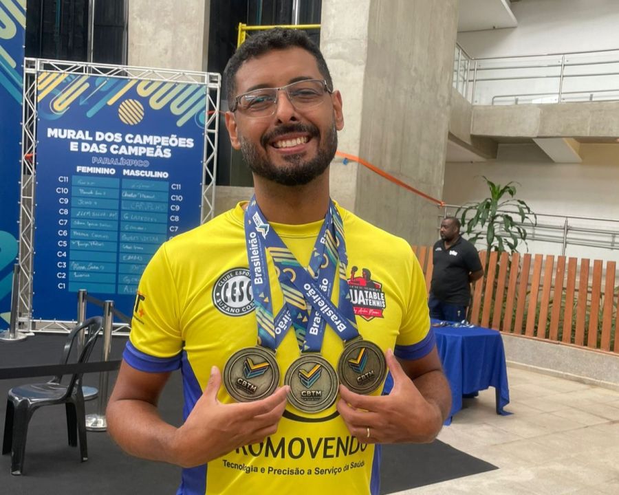 Riostrense é tricampeão em campeonato de tênis de mesa